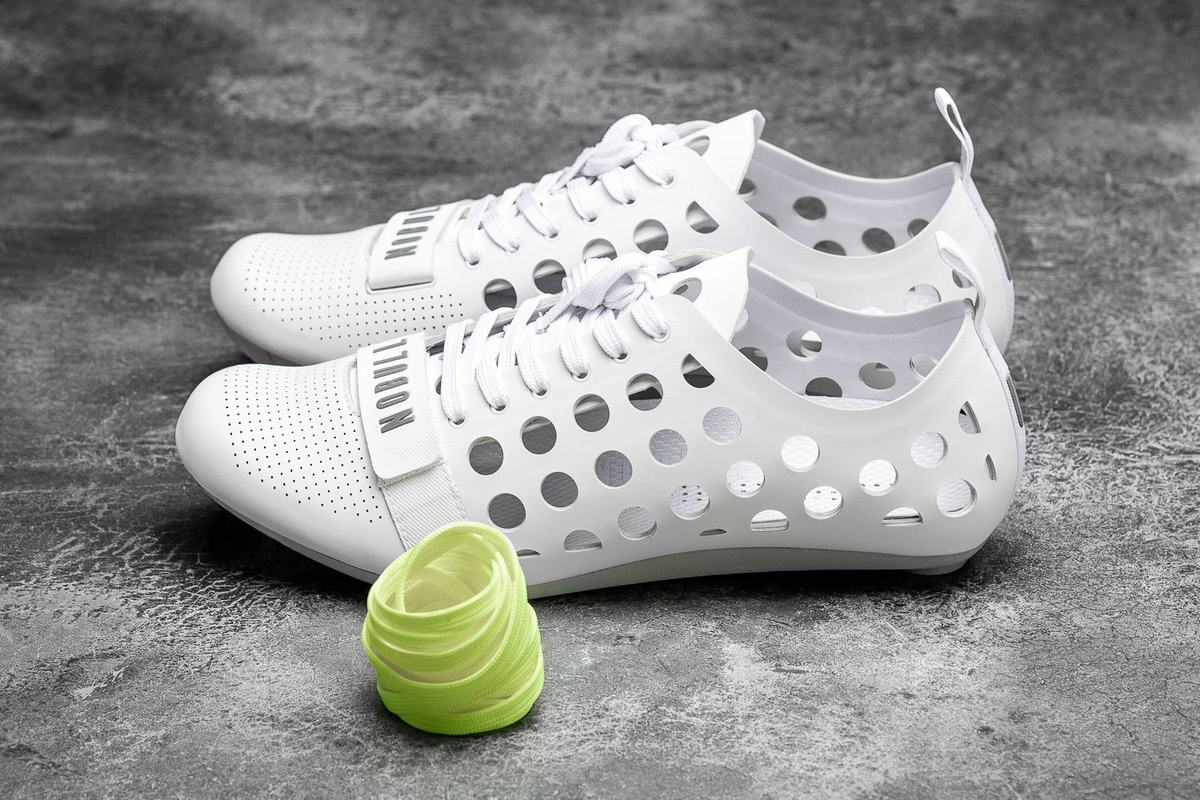 Nobull Men's Cycling Shoes White | Australia (IZ4571)